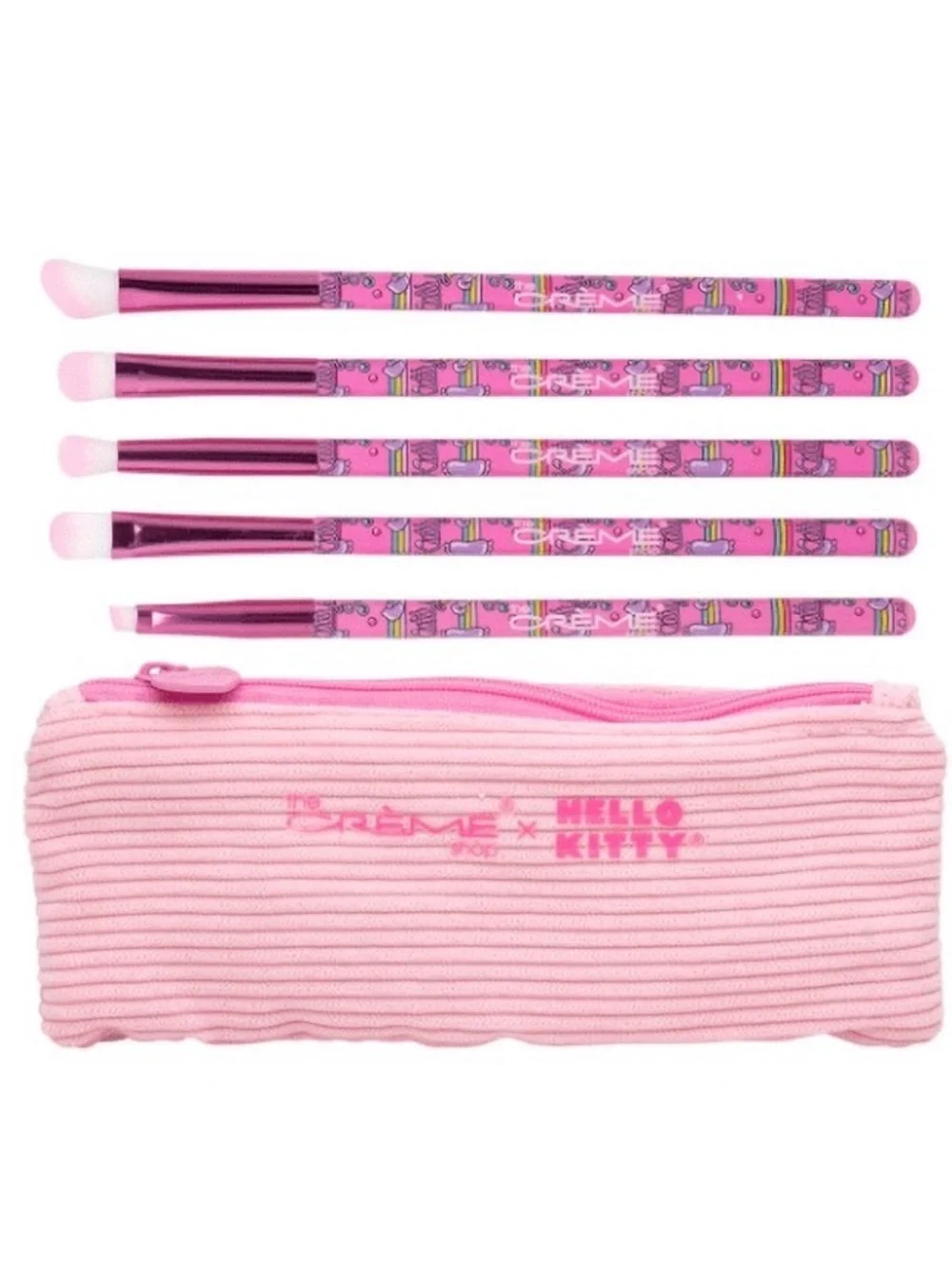 The Crème Shop x HELLO KITTY SOFT ESSENTIALS EYESHADOW BRUSH SET | PINK